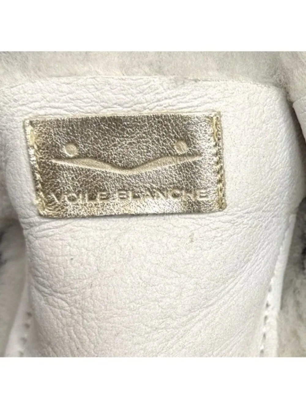 Viole Blanche Bice Shearling Line Ankle Bootie Boots Platform Size 40/USA 10